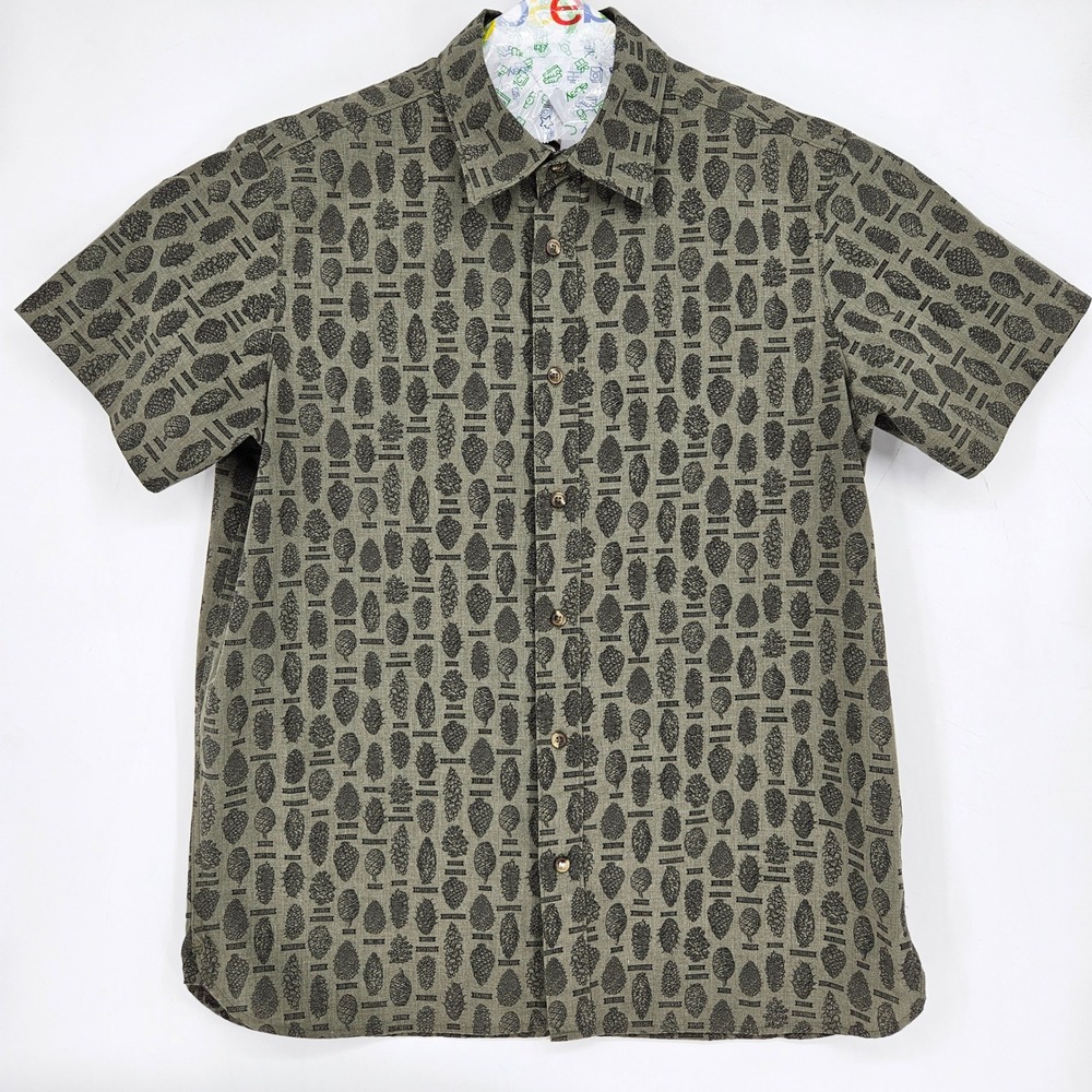 North Face‎ Shirt Mens Extra Large Green Short Sleeve Button Up Outdoors